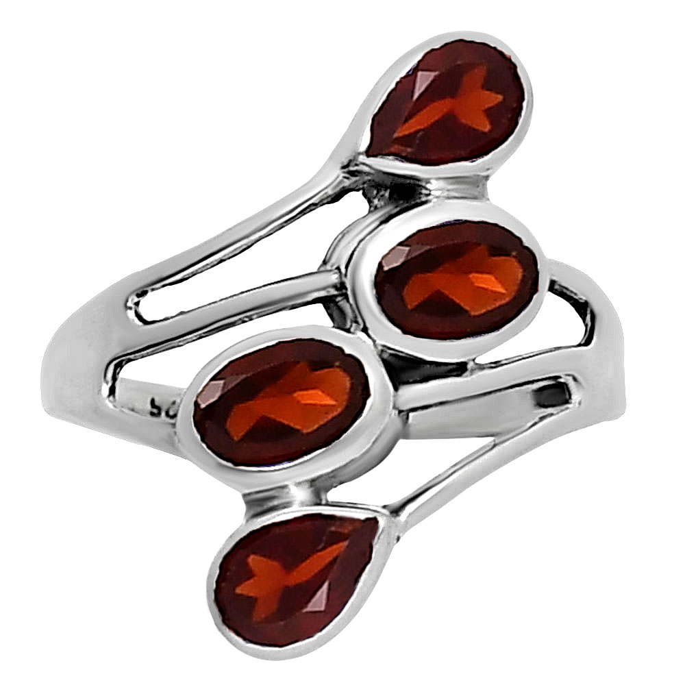 Sterling Silver Multi Gemstone Pear, Oval Shape Statement Ring for Women AGR1024