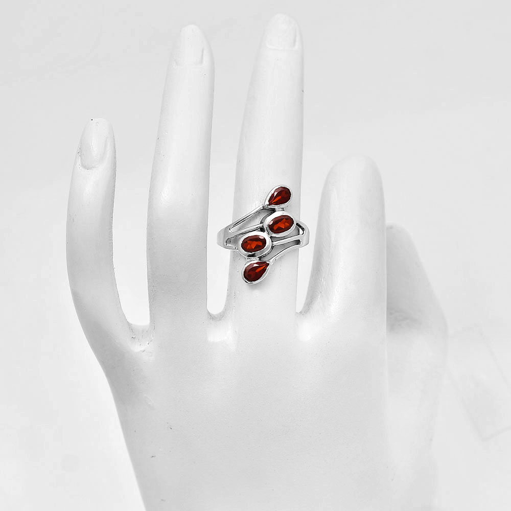 Sterling Silver Multi Gemstone Pear, Oval Shape Statement Ring for Women AGR1024