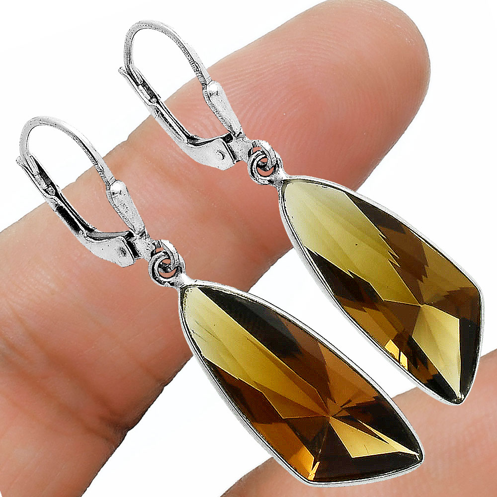 Elegant Faceted Gemstone Pendant Earrings Set 925 Sterling Silver AGT1007