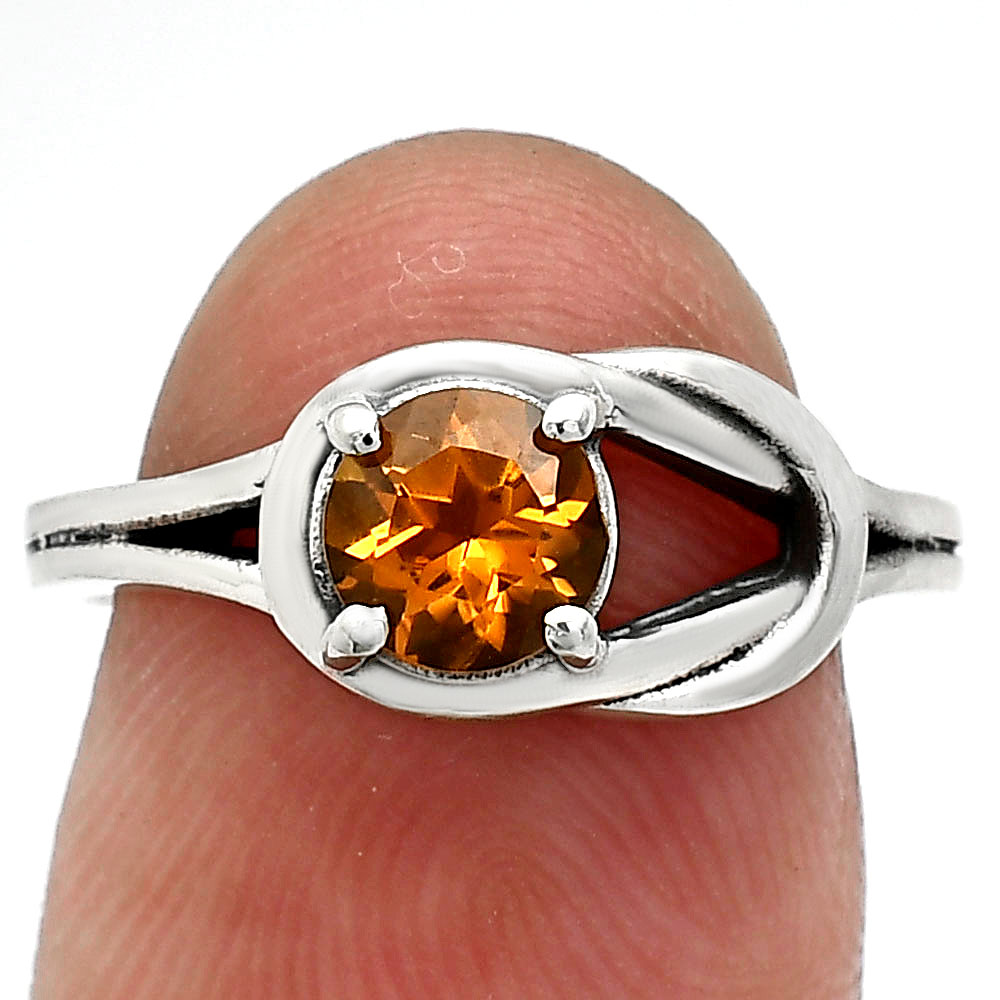 Handcrafted Natural Gemstone Twist Design 925 Sterling Silver Ring DGR1141