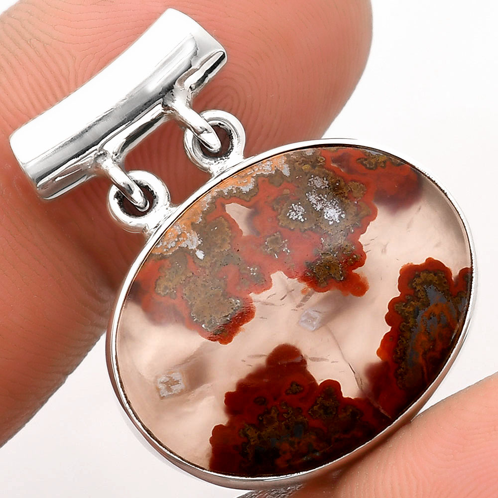 Natural Rare Cady Mountain Agate 925 Sterling Silver Pendant Jewelry P-1198