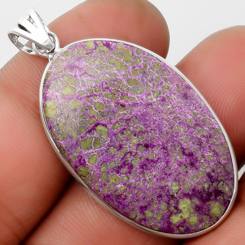 Natural Purpurite - South Africa 925 Sterling Silver Pendant Jewelry P-1001