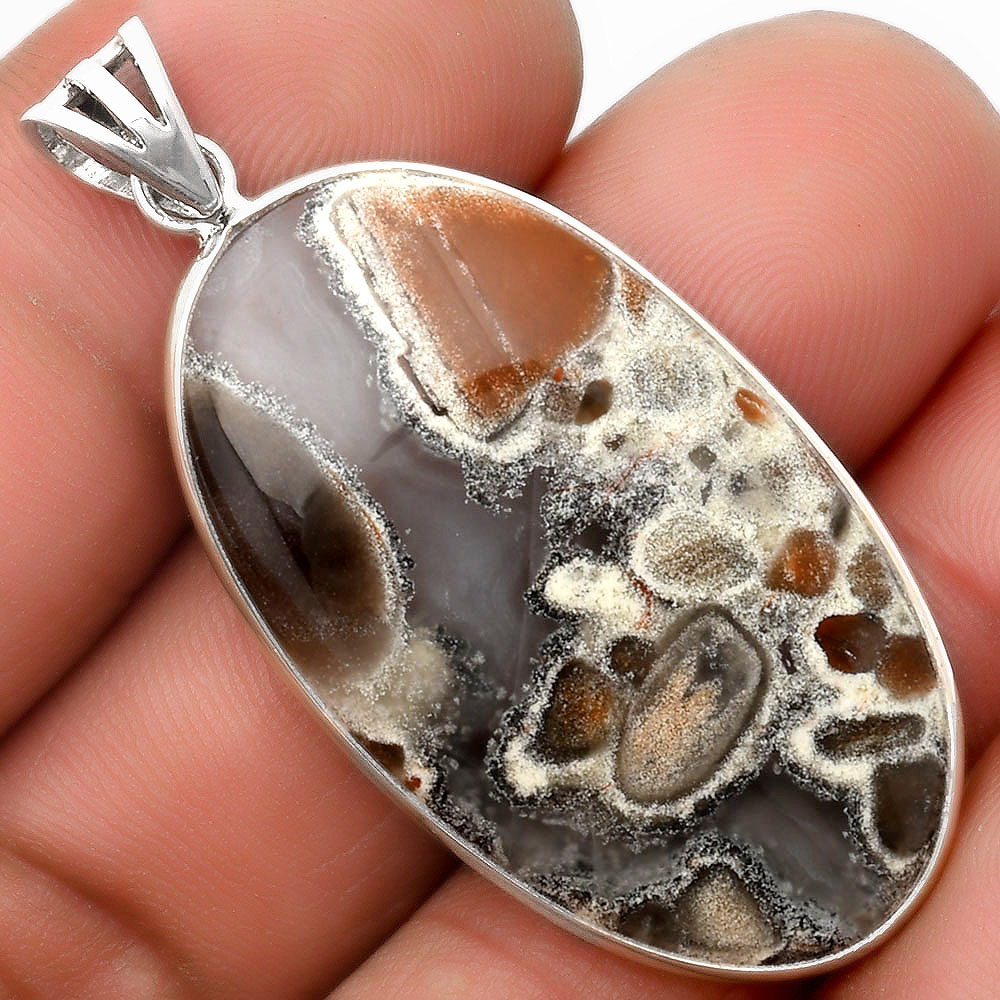 Natural Tabu Jasper 925 Sterling Silver Pendant Jewelry P-1001