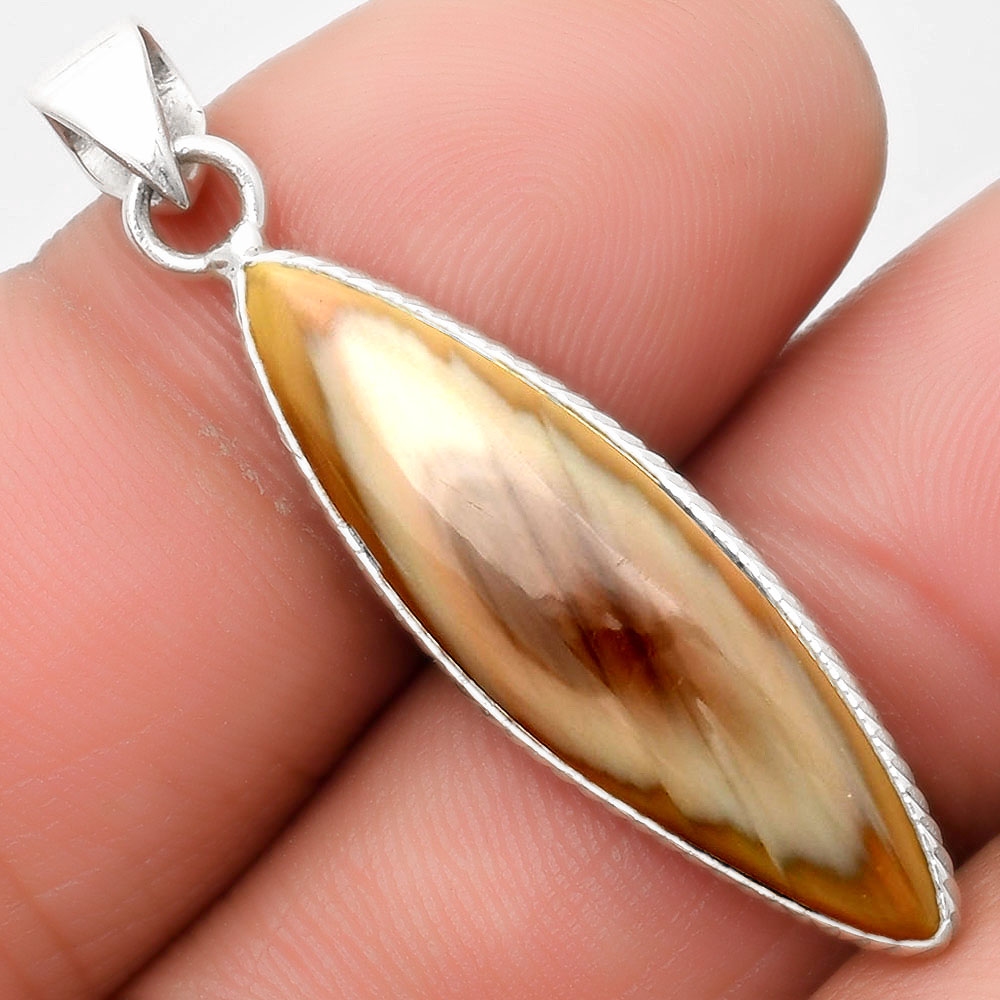 Natural Imperial Jasper - Mexico 925 Sterling Silver Pendant Jewelry