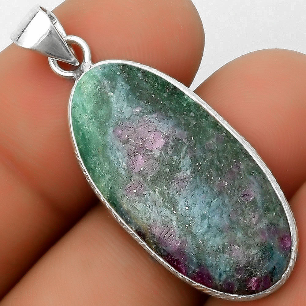 Natural Ruby In Kyanite 925 Sterling Silver Pendant Jewelry P-1053