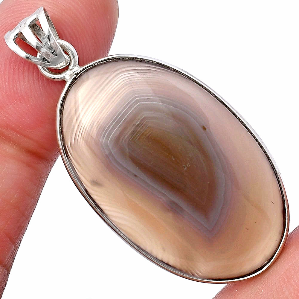 Natural Banded Onyx 925 Sterling Silver Pendant Jewelry P-1001
