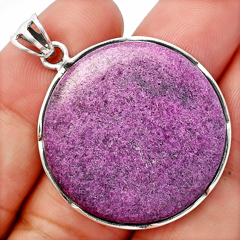 Natural Purpurite - South Africa 925 Sterling Silver Pendant Jewelry P-1310