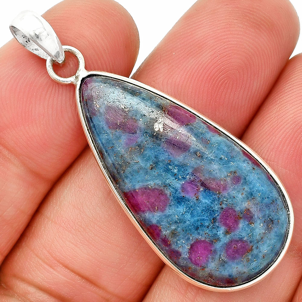 Natural Ruby In Kyanite 925 Sterling Silver Pendant Jewelry P-1001