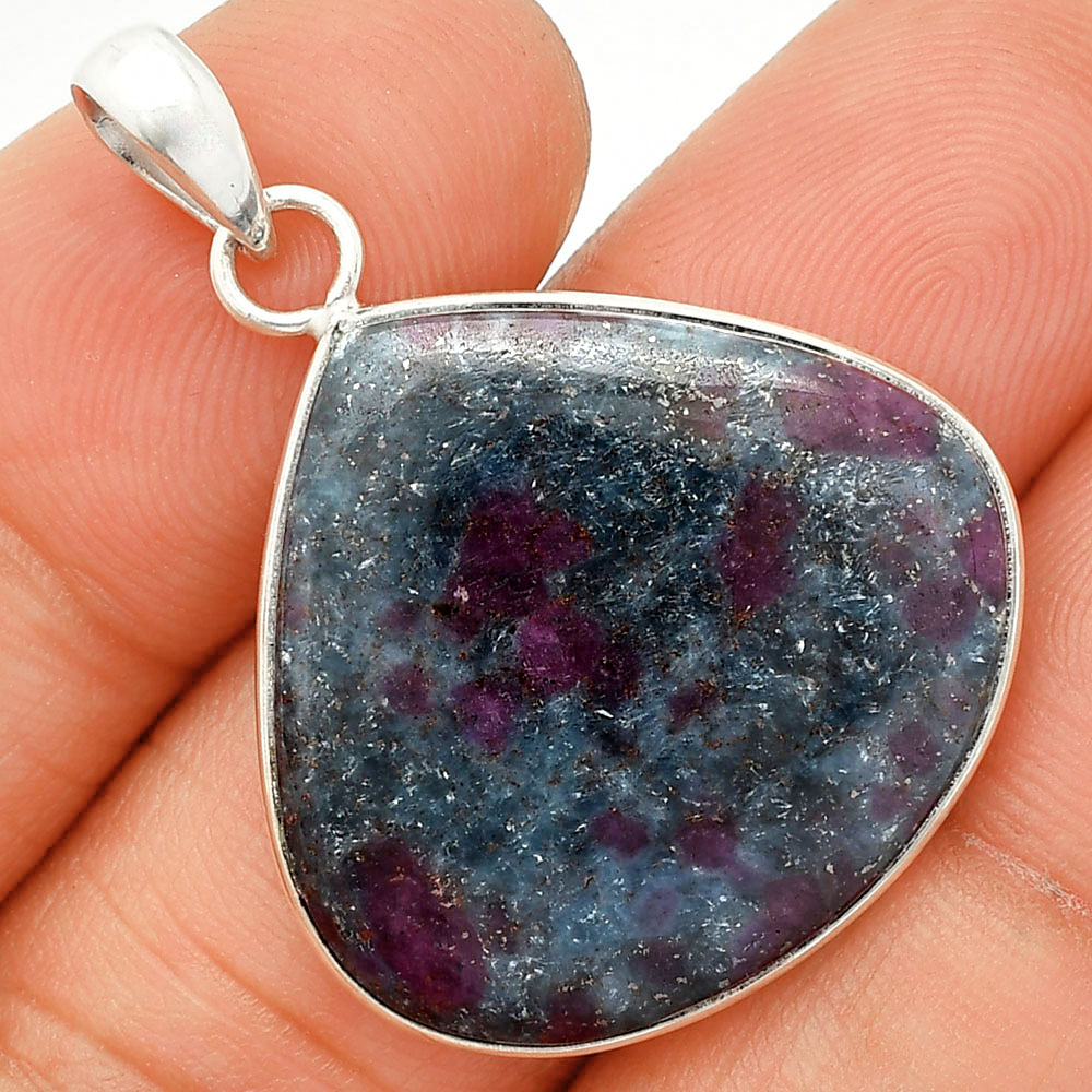 Natural Ruby In Kyanite 925 Sterling Silver Pendant Jewelry P-1001