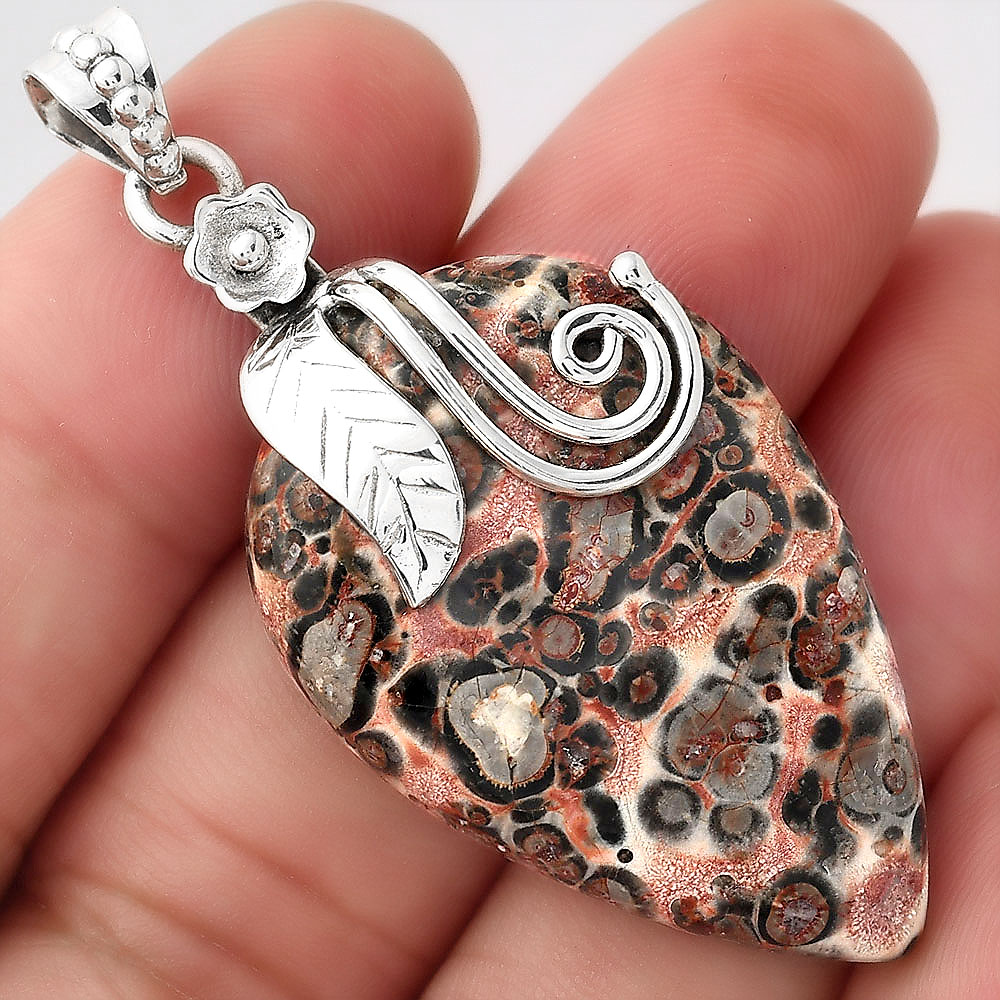 leopard skin jasper pendant