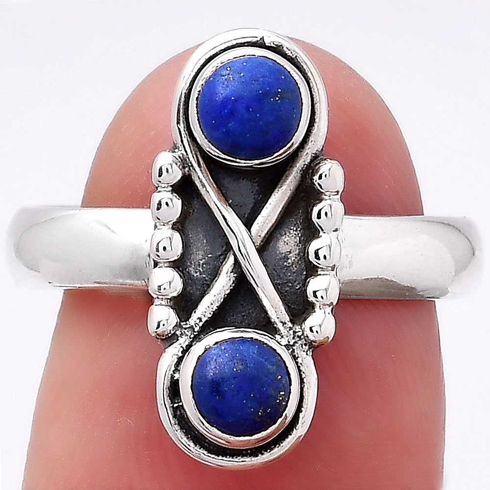 Natural Lapis 925 Sterling Silver Ring s.7 Jewelry