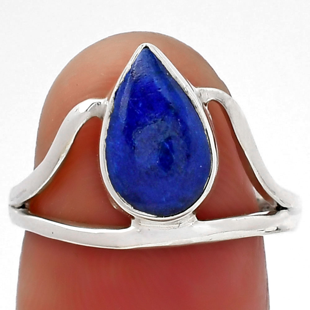 Natural Lapis - Afghanistan 925 Sterling Silver Ring s.7 Jewelry R-1233