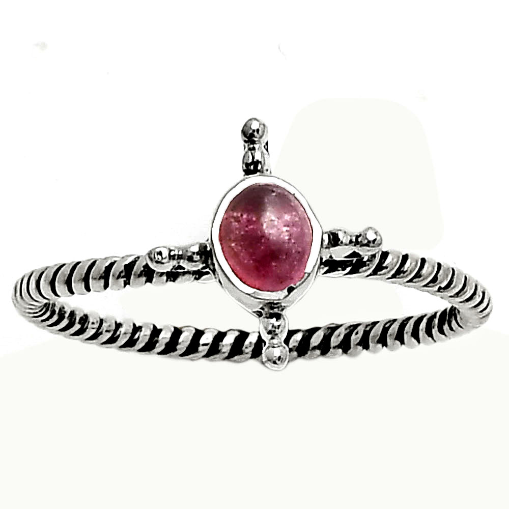 Natural Multi Tourmaline 925 Sterling Silver Ring s.8 Jewelry R-1110