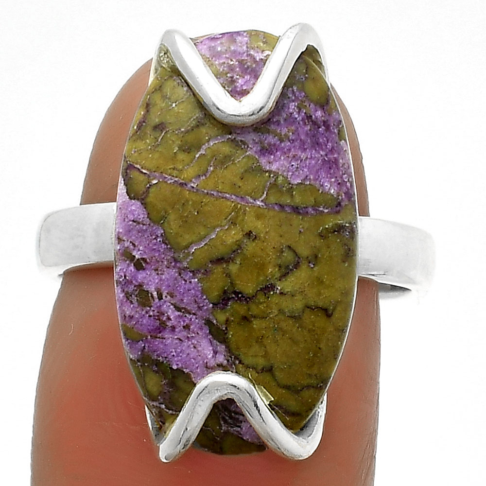 Natural Purpurite - South Africa 925 Sterling Silver Ring s.7.5 Jewelry R-1479