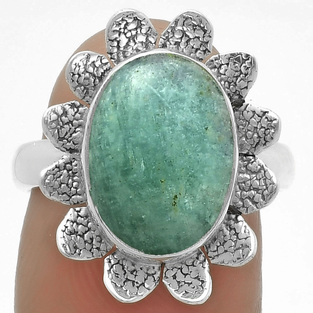 Natural Paraiba Amazonite 925 Sterling Silver Ring s.7.5 Jewelry R-1241