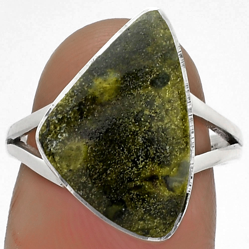 Dragon Blood Stone - South Africa 925 Sterling Silver Ring s.7 Jewelry R-1002