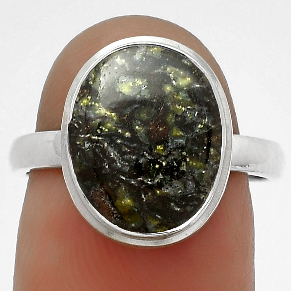 Dragon Blood Stone - South Africa 925 Sterling Silver Ring s.7.5 Jewelry R-1007