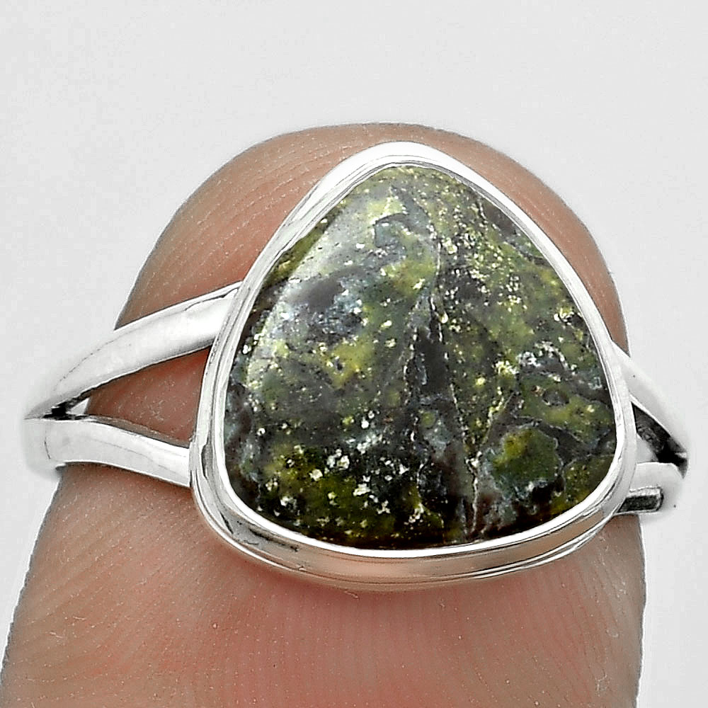 Dragon Blood Stone - South Africa 925 Sterling Silver Ring s.7.5 Jewelry R-1008