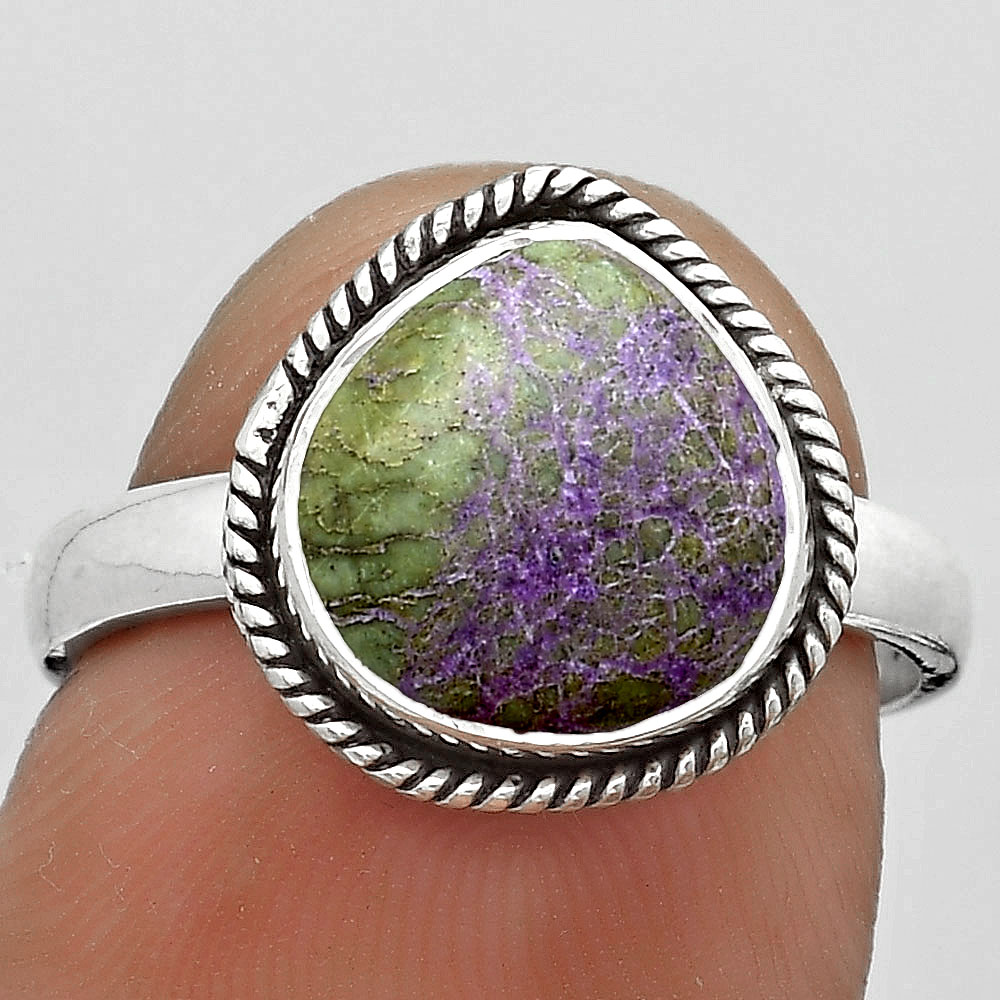 Natural Purpurite - South Africa 925 Sterling Silver Ring s.7.5 Jewelry R-1009