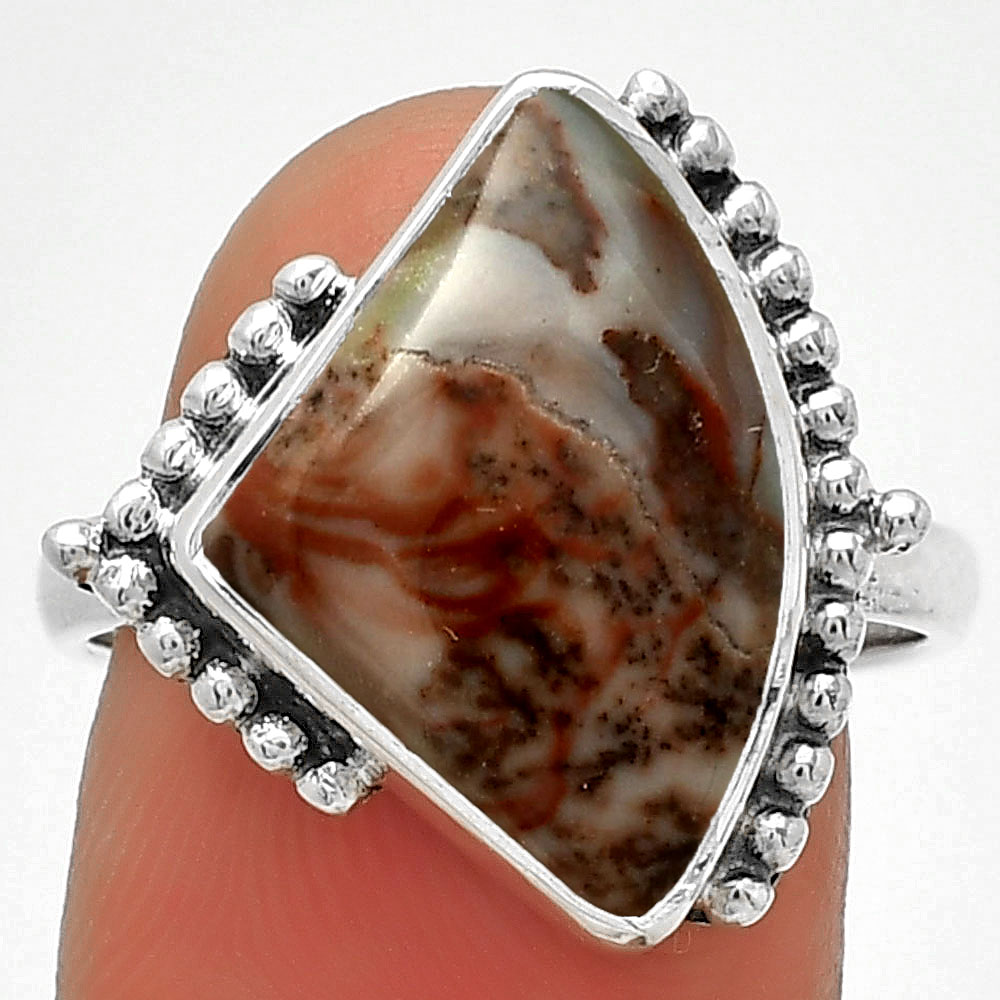 Natural Cherry Creek 925 Sterling Silver Ring s.8.5 Jewelry