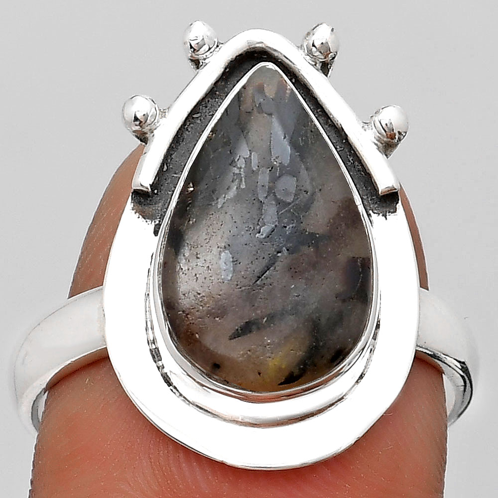 Natural Astrophyllite - Russia 925 Sterling Silver Ring s.9 Jewelry R-1513