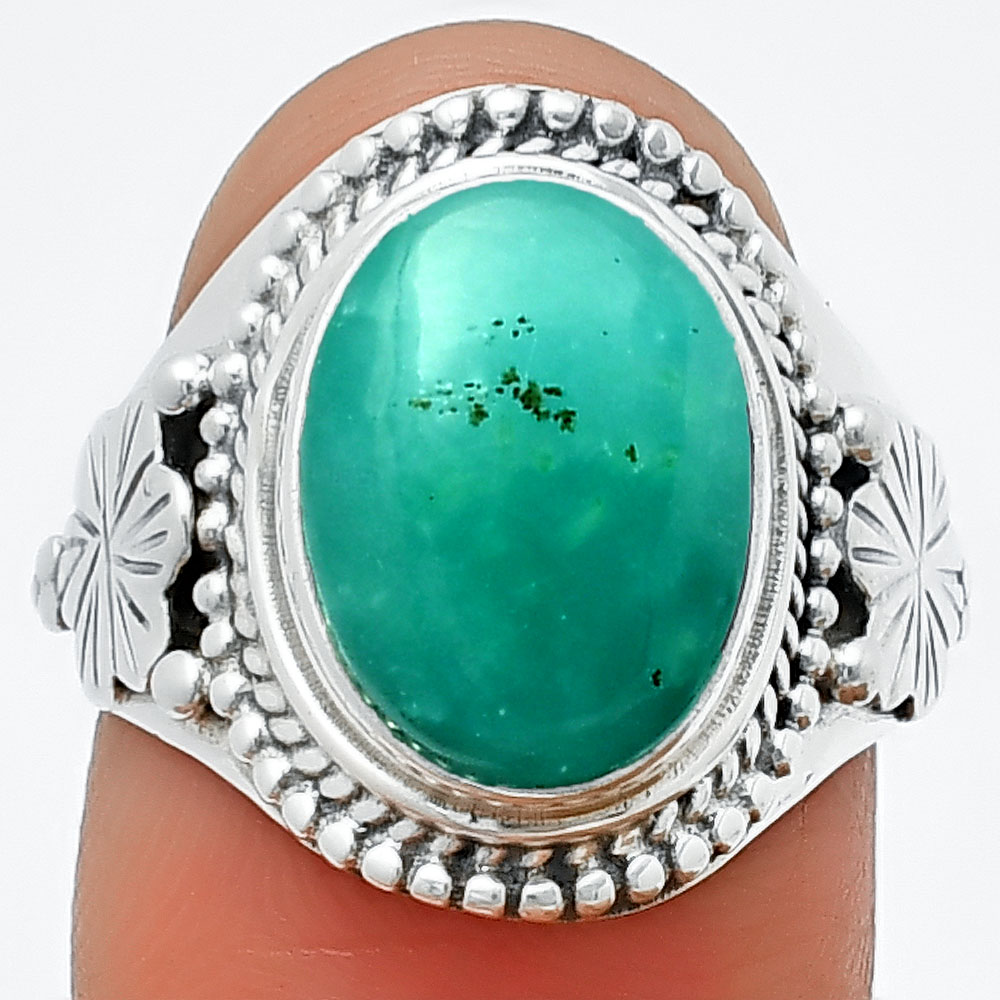 Natural Paraiba Amazonite 925 Sterling Silver Ring s.7 Jewelry R-1424