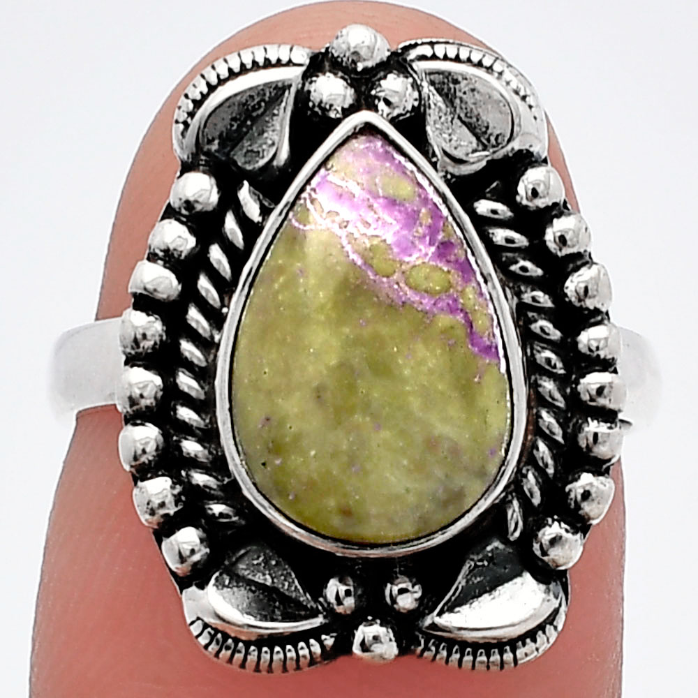 Natural Purpurite - South Africa 925 Sterling Silver Ring s.6 Jewelry R-1598