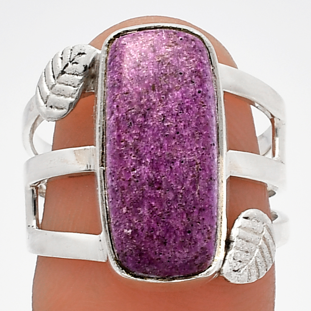 Natural Purpurite - South Africa 925 Sterling Silver Ring s.7 Jewelry R-1400