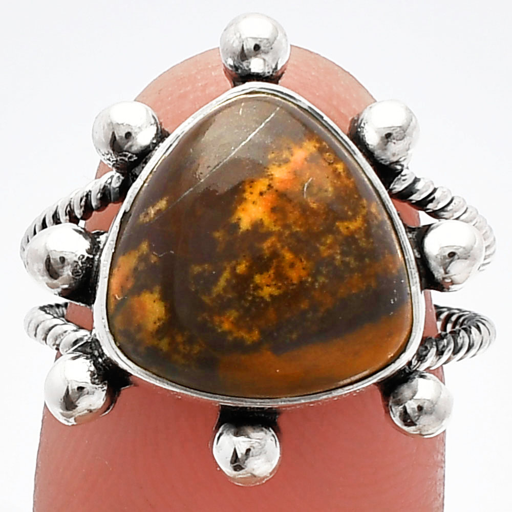 Natural Outback Jasper 925 Sterling Silver Ring s.7 Jewelry R-1268