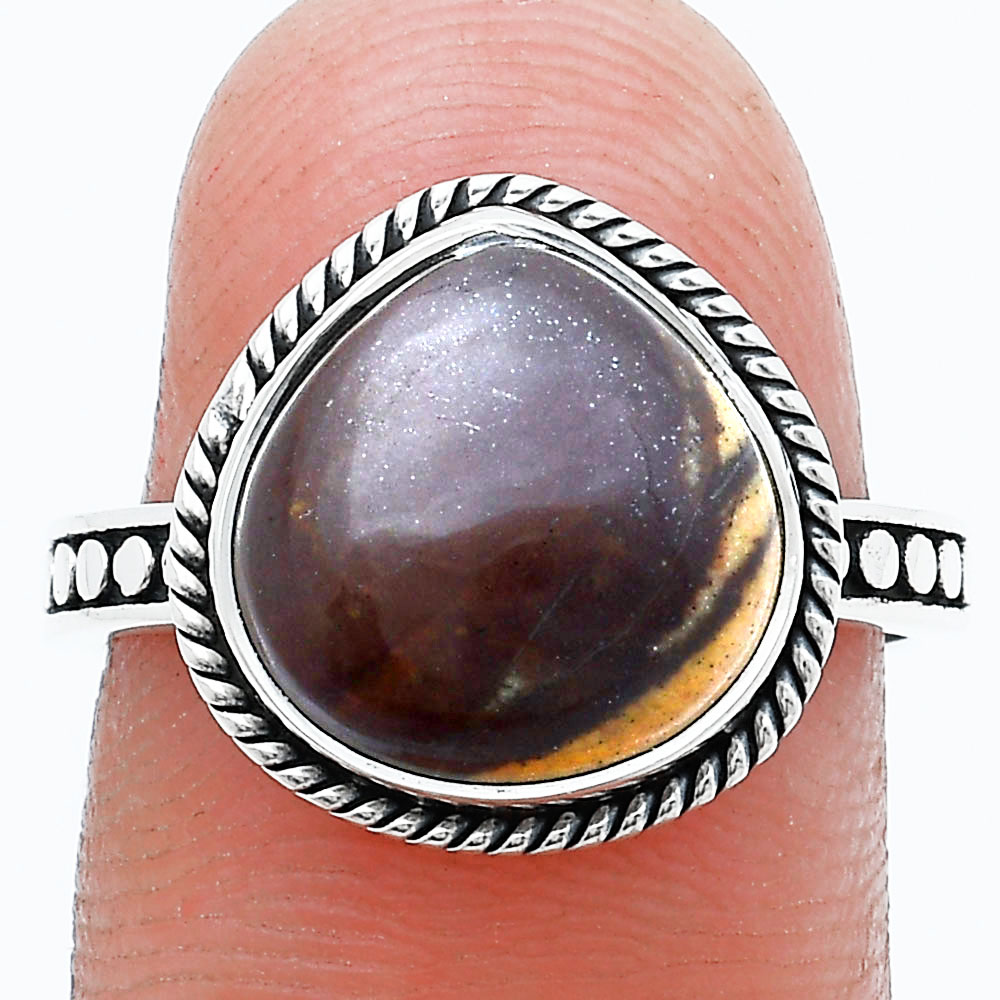 Natural Outback Jasper 925 Sterling Silver Ring s.7.5 Jewelry R-1066