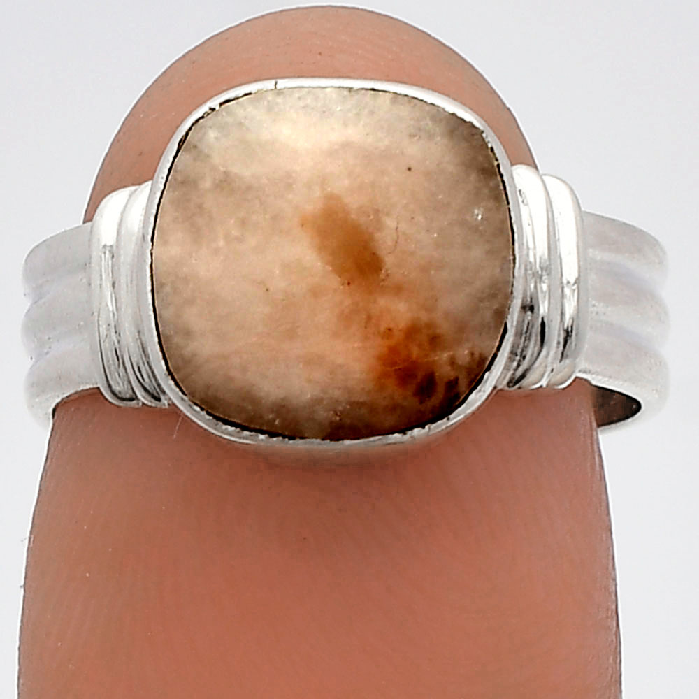 Natural Pink Opal - Australia 925 Sterling Silver Ring s.6.5 Jewelry R-1470