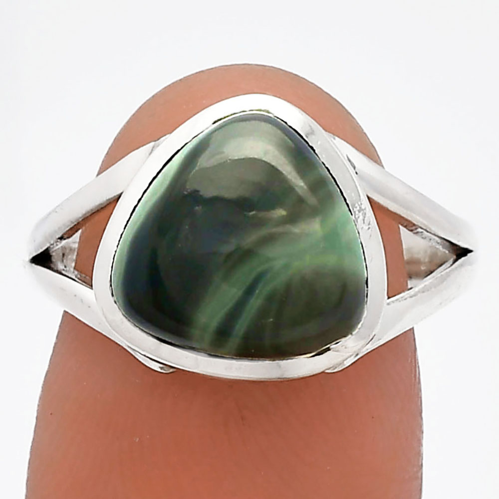 Natural Picasso Jasper 925 Sterling Silver Ring s.8 Jewelry R-1005