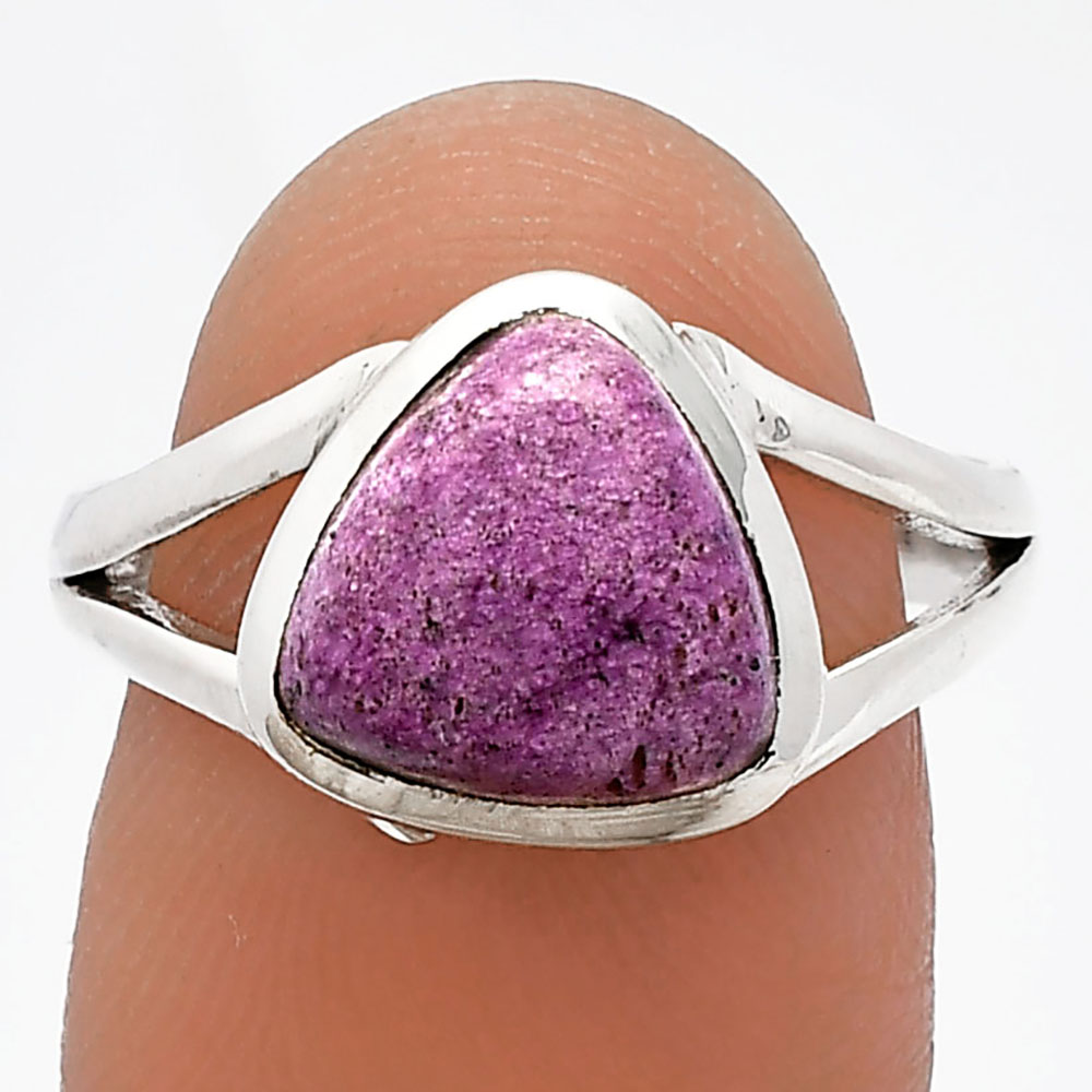 Natural Purpurite - South Africa 925 Sterling Silver Ring s.8 Jewelry R-1005