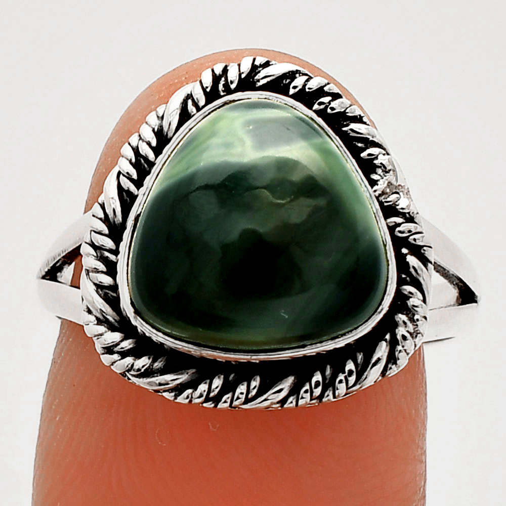 Natural Picasso Jasper 925 Sterling Silver Ring s.8 Jewelry