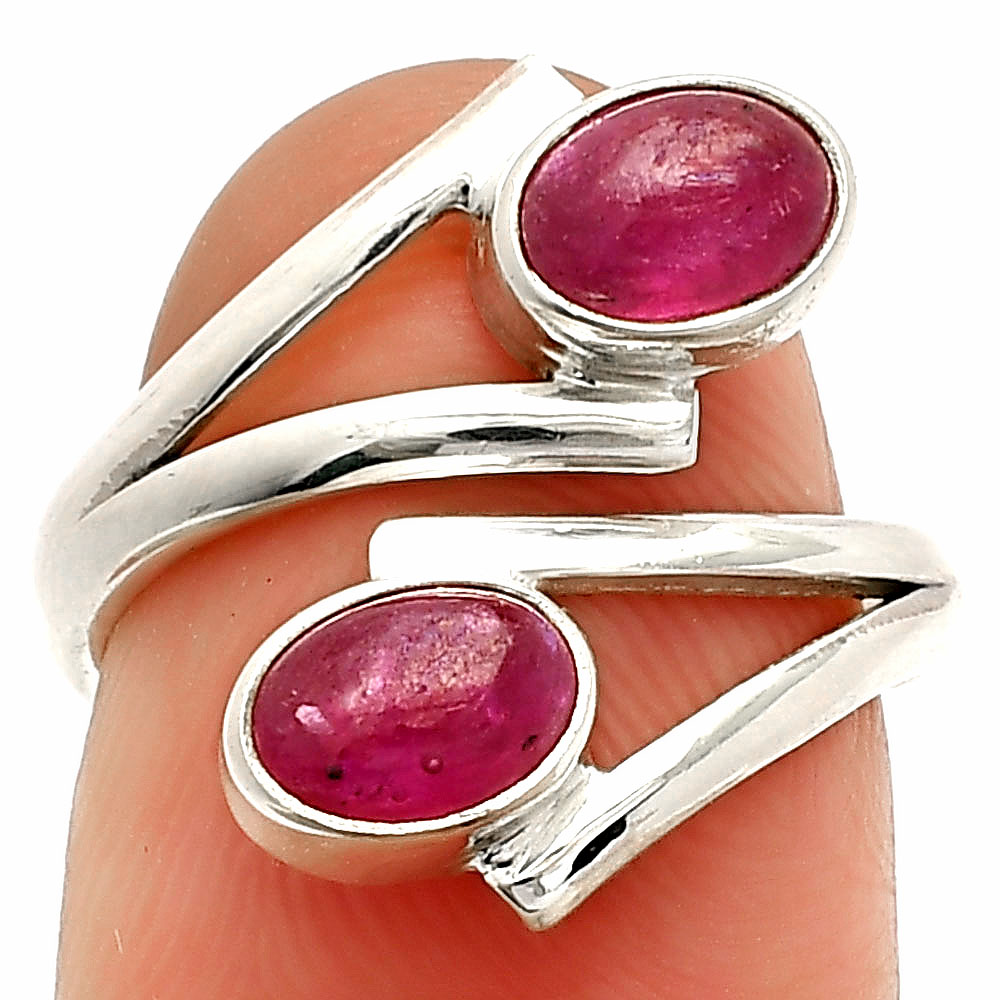 Adjustable Natural Multi Tourmaline 925 Sterling Silver Ring s.6 Jewelry R-1144