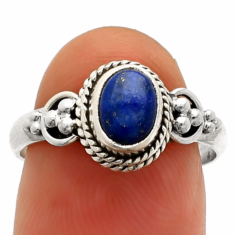 Lapis Lazuli - Afghanistan 925 Sterling Silver Ring s.7.5 Jewelry R-1345