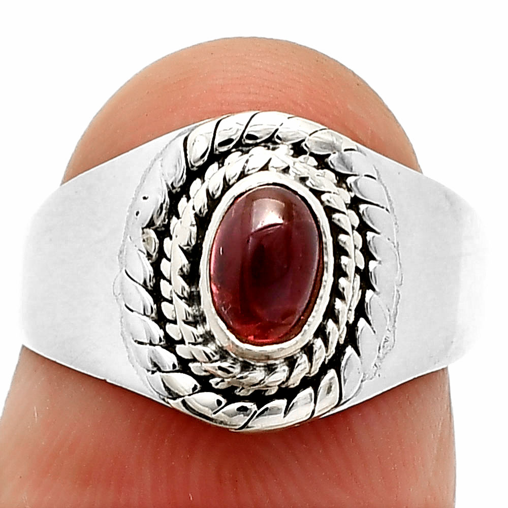 Rhodolite Garnet - Madagascar 925 Sterling Silver Ring s.6 Jewelry R-1278