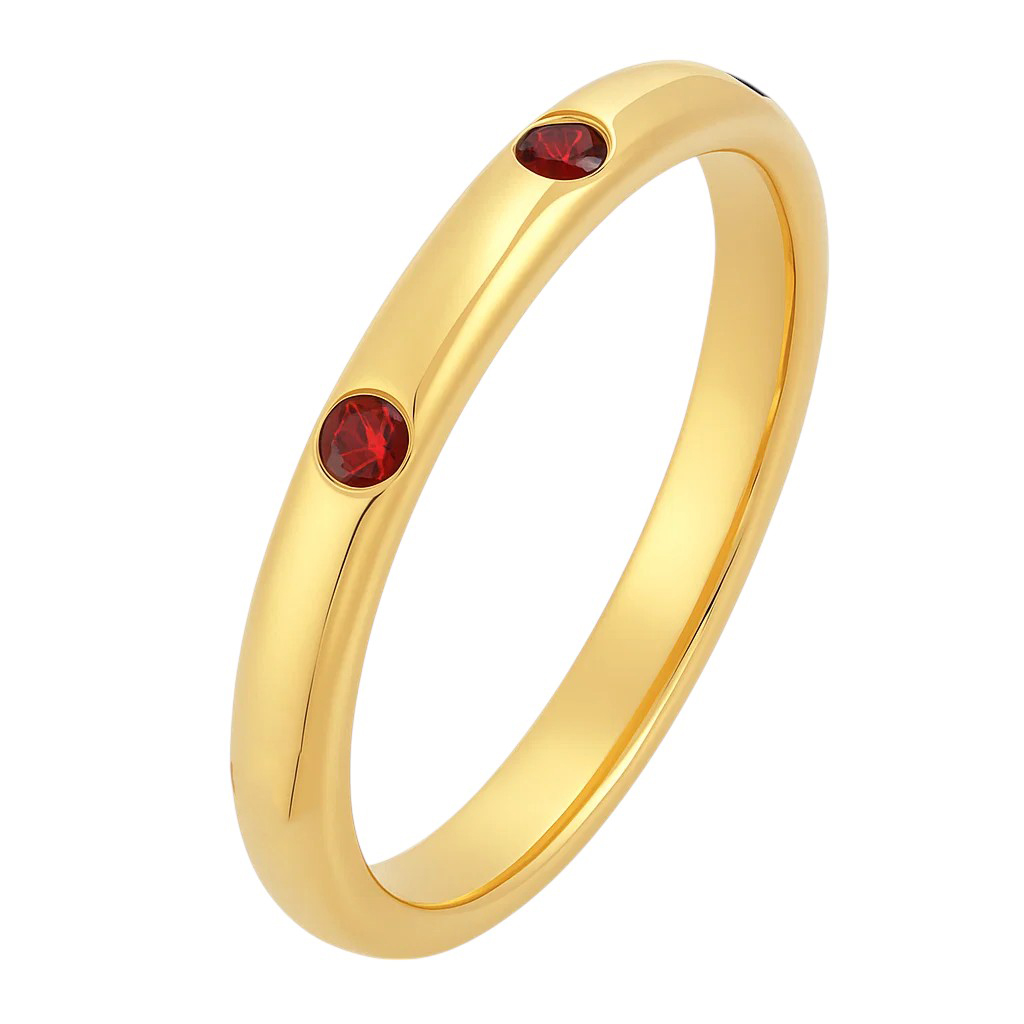 18K Gold Over Brass Round Cut Gemstones Ring Jewelry Size 5-8 RM-1780 TGR1054