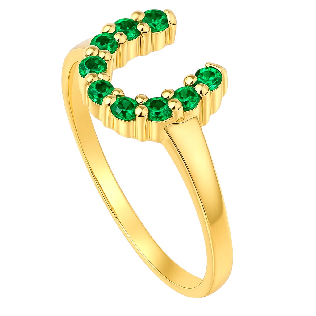 18K Gold Over Brass Round Cut Gemstones Ring Jewelry Size 5-8 RM-1779 TGR1055