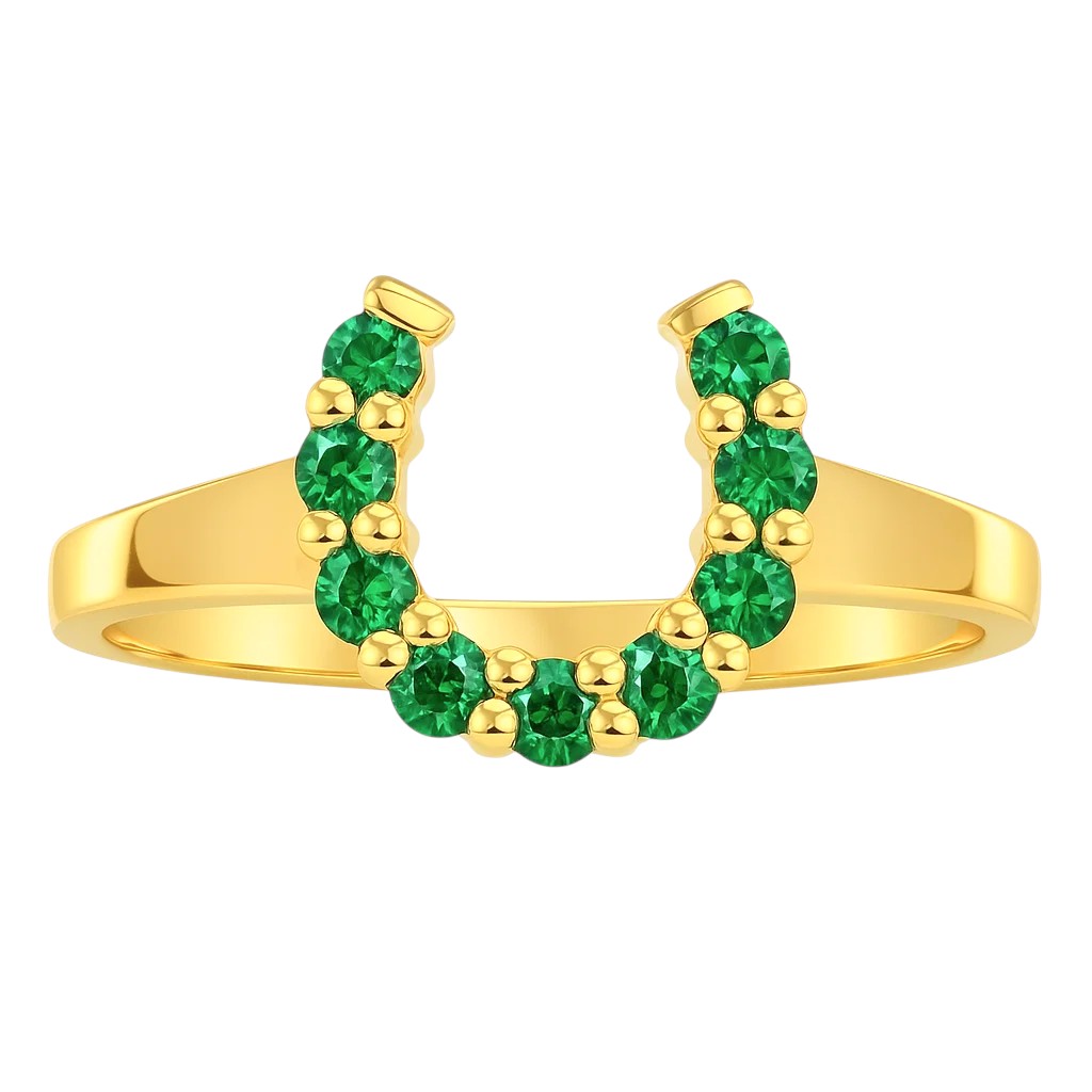 18K Gold Over Brass Round Cut Gemstones Ring Jewelry Size 5-8 RM-1779 TGR1055