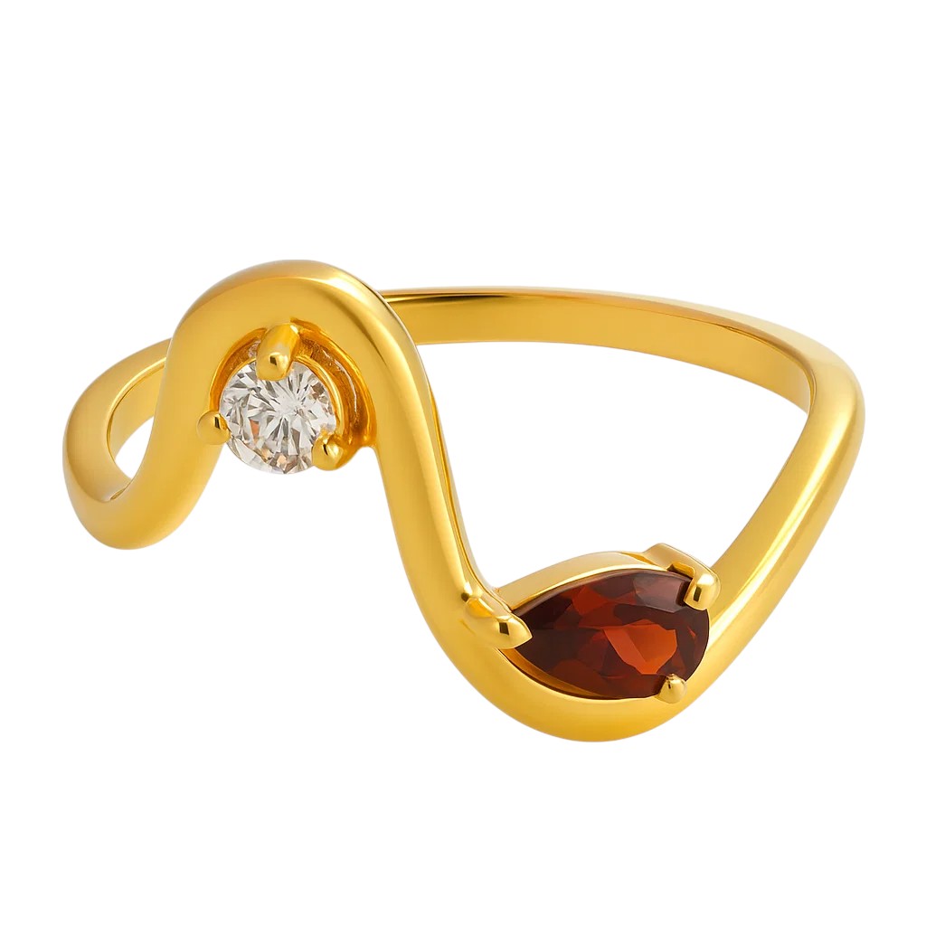 18K Gold Over Brass Pear Cut Gemstones Ring size 5-8 Jewelry RM-1786 TGR1064