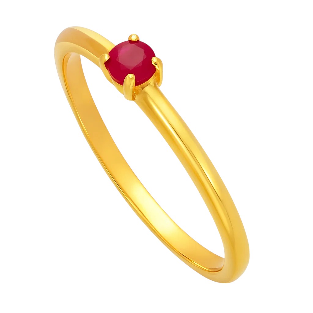 Minimalist Gold Round Birthstone Ring – Dainty Stackable Fashion Jewelry TGR1065