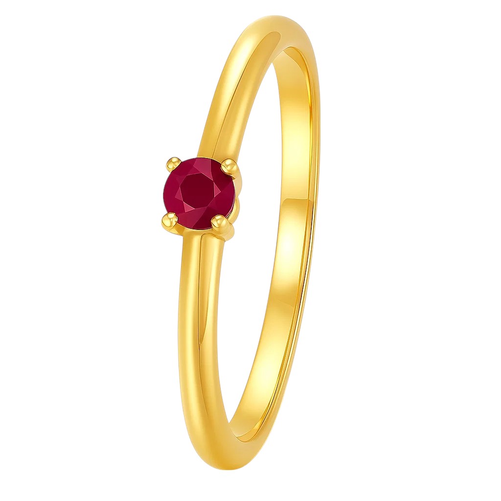 Minimalist Gold Round Birthstone Ring – Dainty Stackable Fashion Jewelry TGR1065