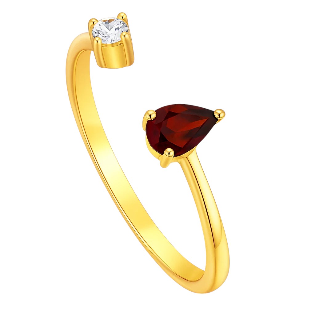 18K Gold Over Brass Pear Cut Gemstones Ring size 5-8 Jewelry RM-1788 TGR1066