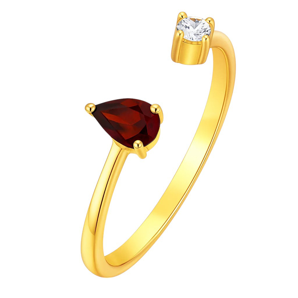 18K Gold Over Brass Pear Cut Gemstones Ring size 5-8 Jewelry RM-1788 TGR1066